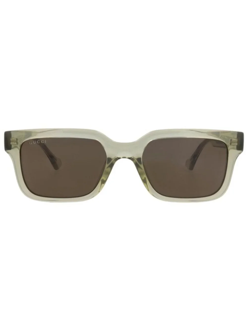 New Gucci Women's Sunglasses Square Rectangle Injection Frame Mens Green Green